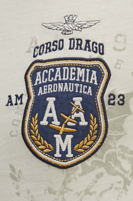 Aeronautica Militare longsleeve din bumbac TS2300J652 bej