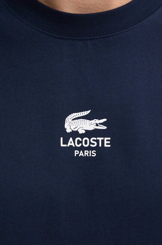 Хлопковая футболка Lacoste TH2739 тёмно-синий