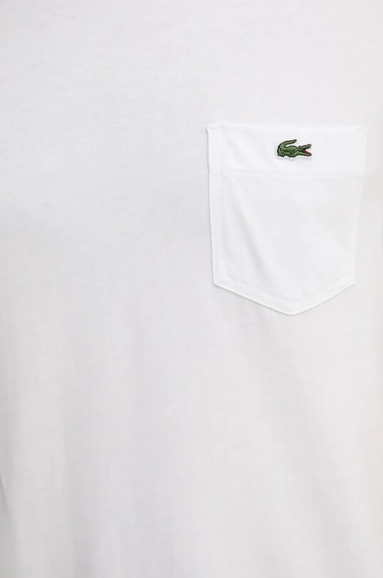 Lacoste tricou din bumbac TH2827 alb