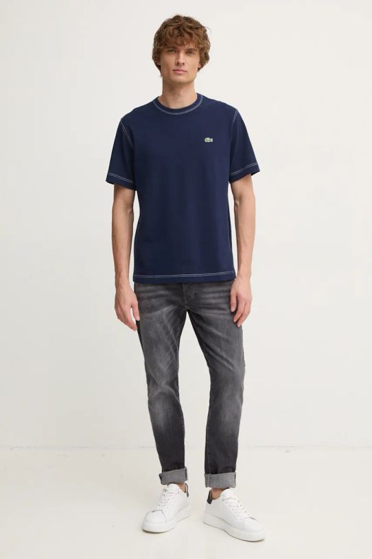 Lacoste t-shirt in cotone TH2829 blu navy AW24