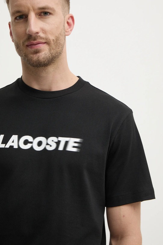 Lacoste t-shirt bawełniany czarny TH2861