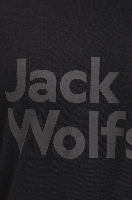 Pamučna majica Jack Wolfskin Brand 1809591 crna