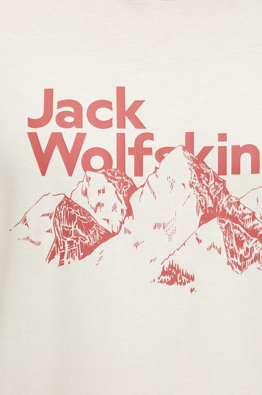 Бавовняна футболка Jack Wolfskin Bergblick A60070 бежевий