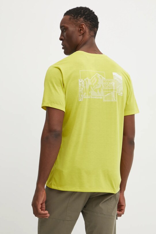 Odzież Jack Wolfskin t-shirt sportowy Vonnan A62314 żółty