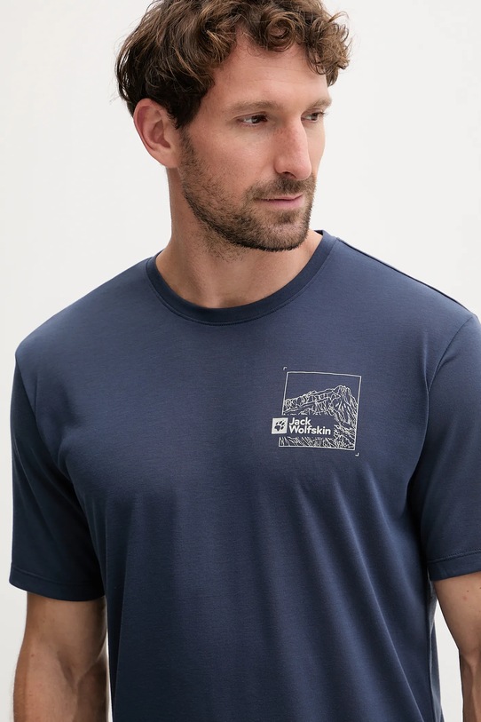 Jack Wolfskin t-shirt sportowy Vonnan granatowy A62314
