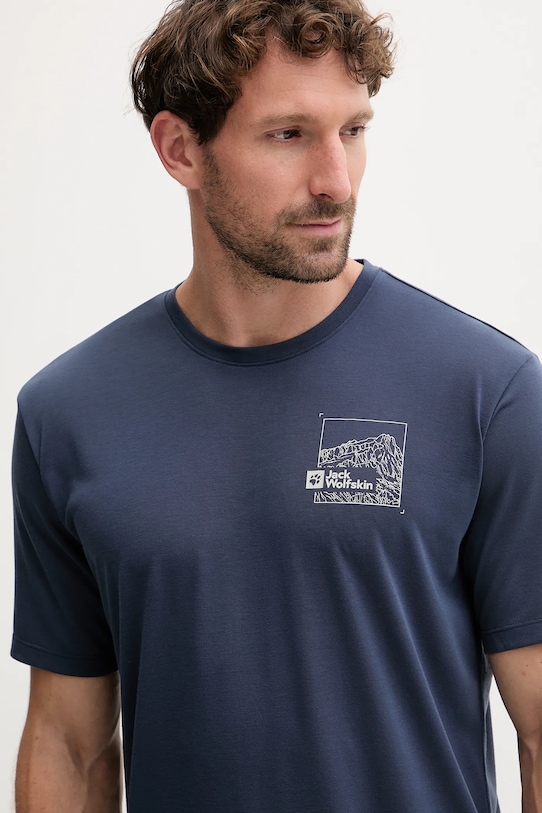 Jack Wolfskin t-shirt sportowy Vonnan granatowy A62314