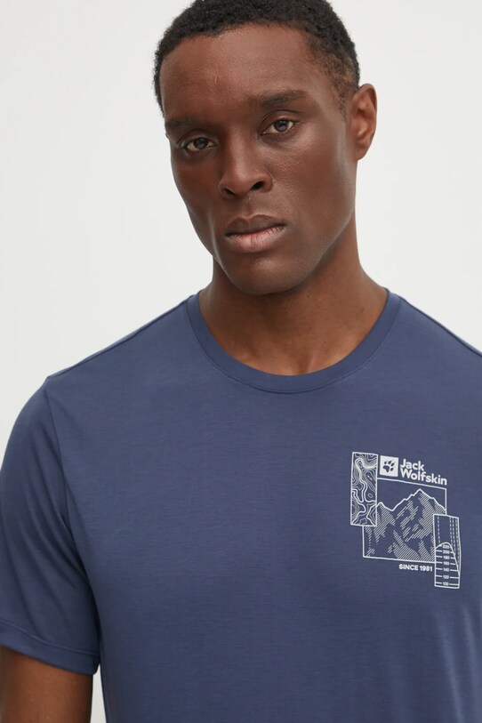 Jack Wolfskin sportos póló Vonnan A62314 sötétkék