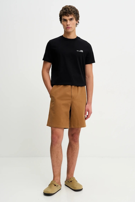 A.P.C. pamut póló Standard Item Gots COHBO.M26404.TZC fekete AW24