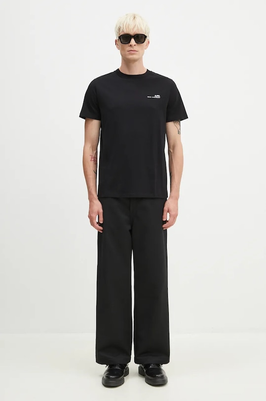 A.P.C. t-shirt bawełniany Standard Item Gots COHBO.M26404.TZC czarny