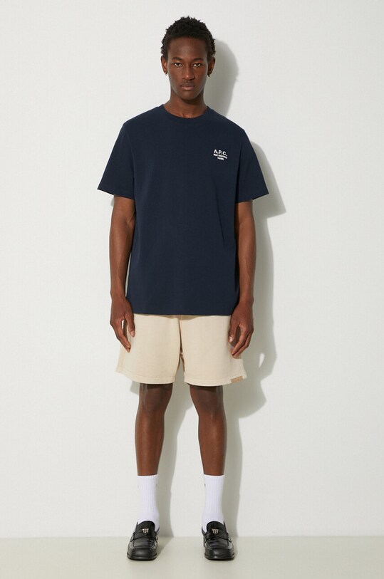 A.P.C. cotton t-shirt Standard Rue Madame Gots COHBU.M26388.TIQ navy AW24