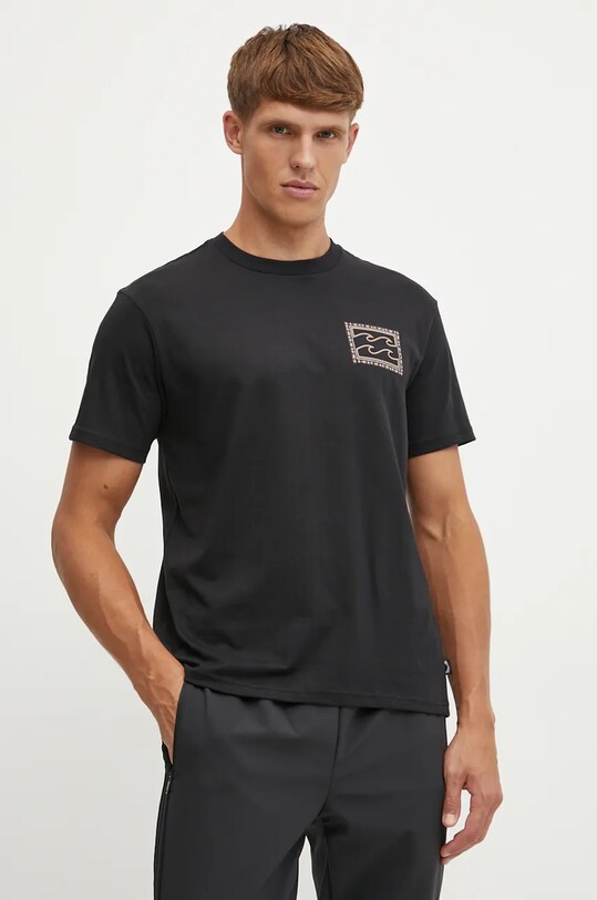 Хлопковая футболка Billabong Crayon Wave хлопок чёрный ABYZT02443