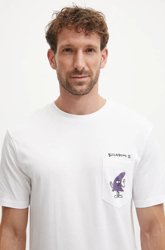 Billabong tricou din bumbac Funghi Pocket ABYZT02486 alb