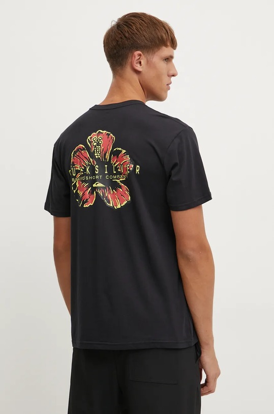 Tričko Quiksilver Hibiscus Pop potisk černá EQYZT07918