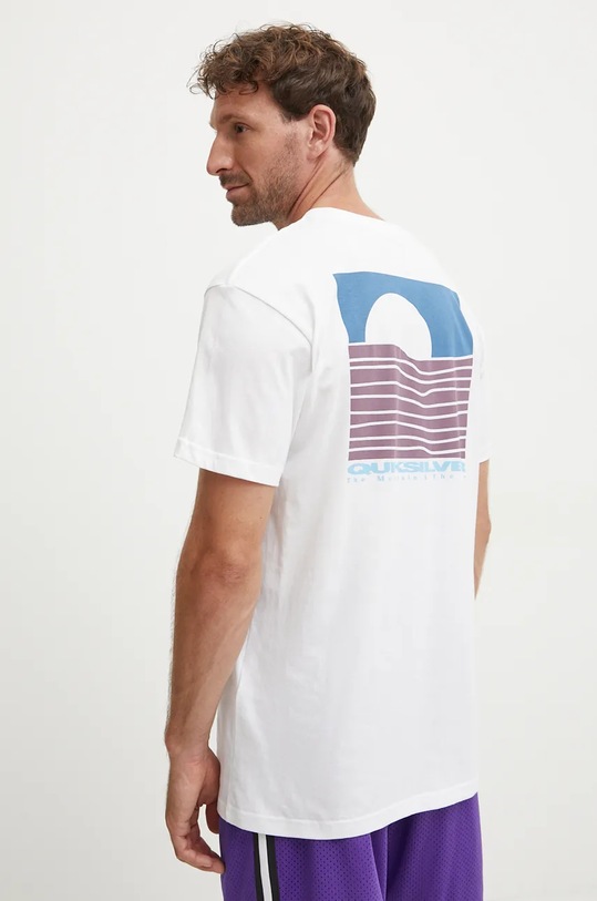Odzież Quiksilver t-shirt bawełniany Eye on Horizon EQYZT07919 beżowy