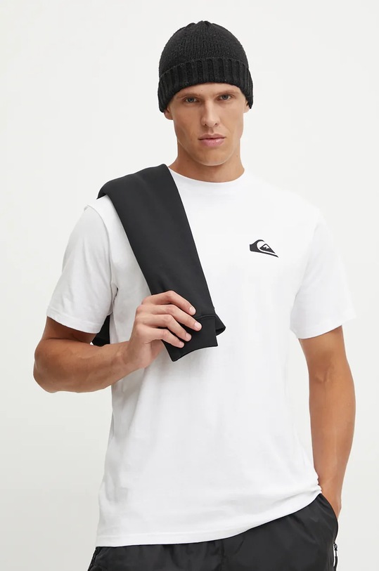 Tričko Quiksilver QS Logo Dna kulatý bílá AQYZT09600