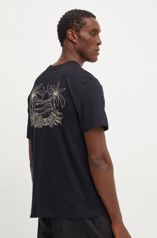 Oblečenie Bavlnené tričko Quiksilver Right Point Mor AQYZT09905 čierna