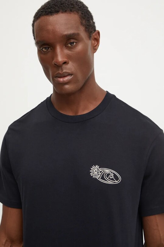 Quiksilver tricou din bumbac Right Point Mor negru AQYZT09905