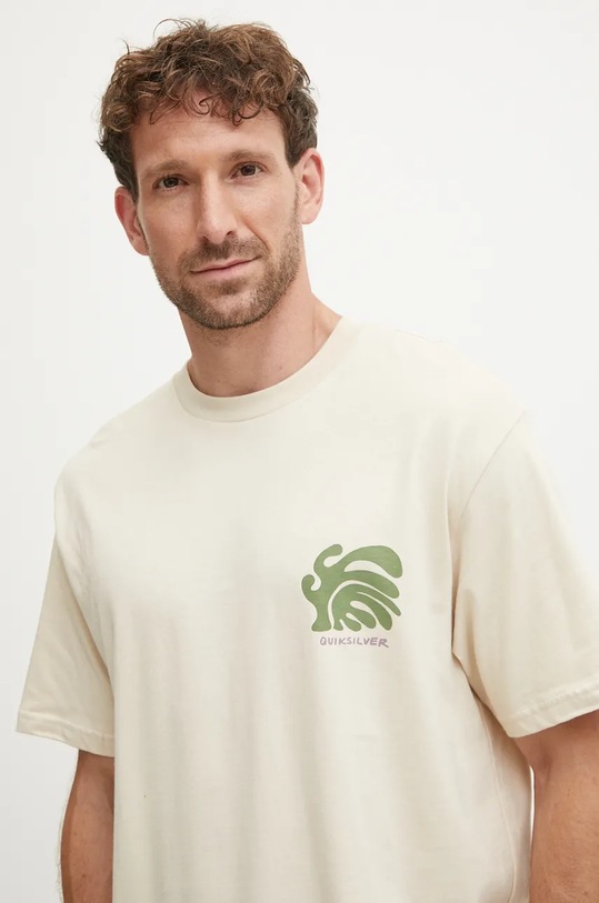 Bavlnené tričko Quiksilver Creations Mor béžová AQYZT09904