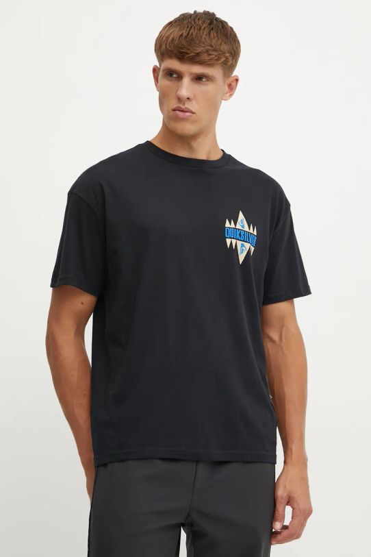 Quiksilver t-shirt Geo Quik nadruk czarny EQYZT07829