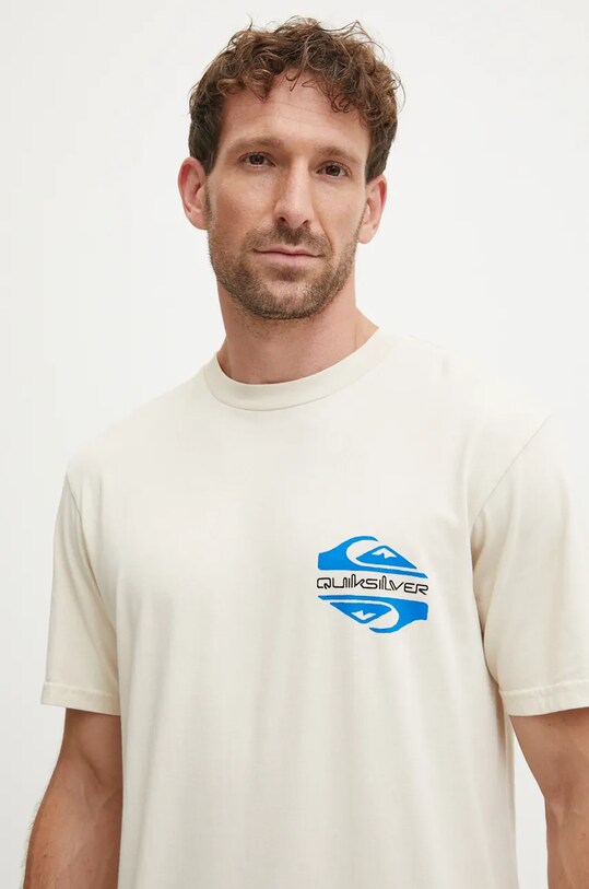 Quiksilver tricou din bumbac Fun Zone bej EQYZT07831