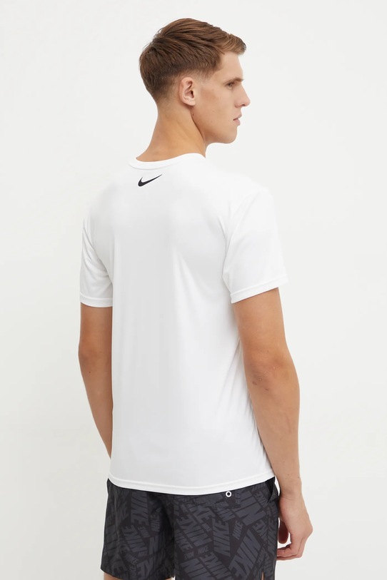 Odzież Nike t-shirt sportowy Stacked Swoosh NESSE512 biały