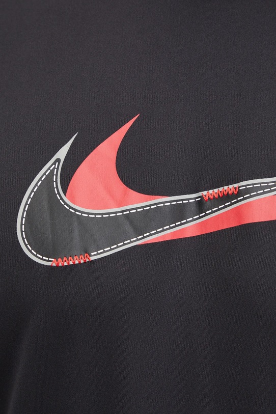 Sportska majica kratkih rukava Nike Stacked Swoosh crna NESSE512