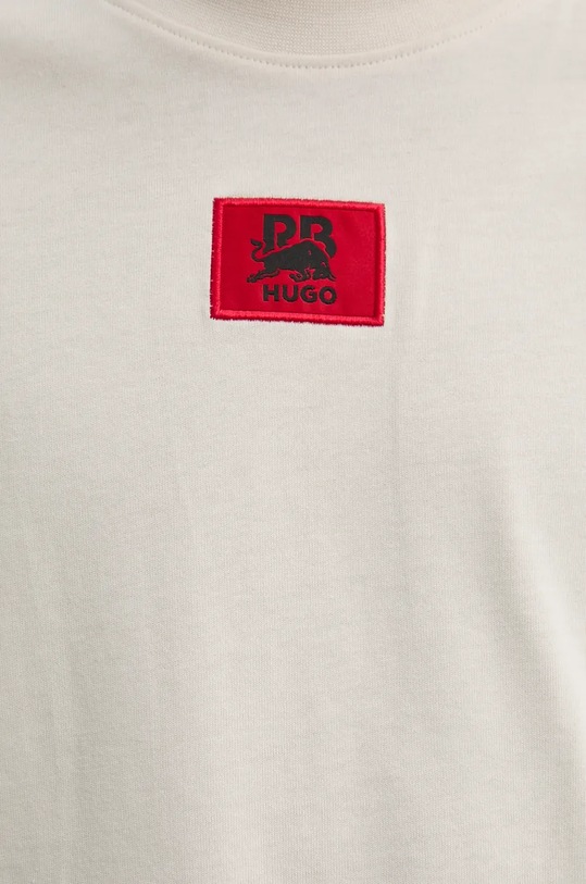 Bavlněné tričko HUGO x RACING BULLS 50530039 béžová
