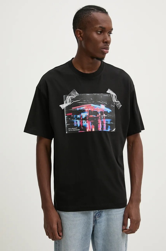 HUGO t-shirt bawełniany x RACING BULLS nadruk czarny 50530069