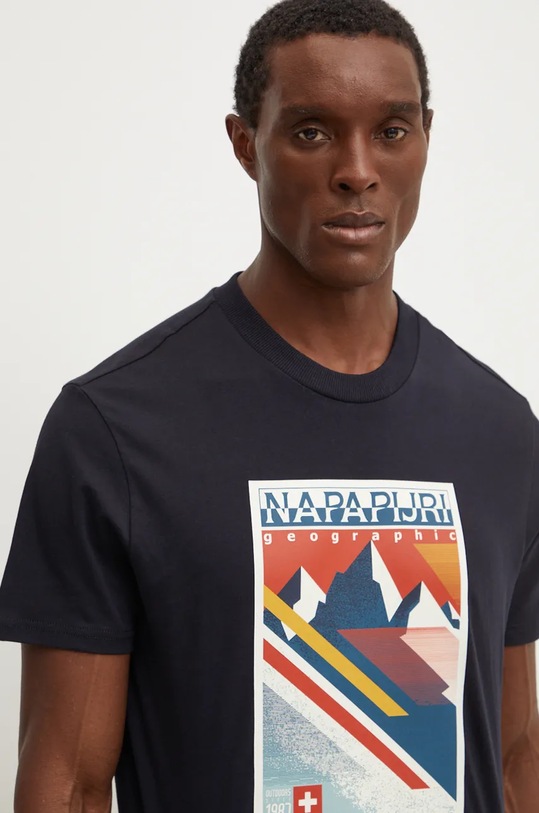 Napapijri t-shirt bawełniany S-Portalet czarny NP0A4I3E0411