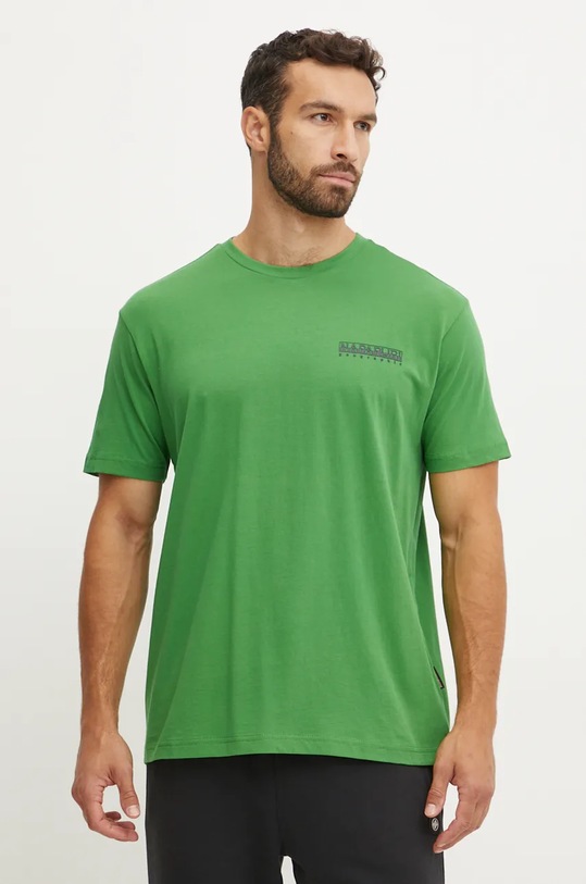 Napapijri tricou din bumbac S-Linth imprimeu verde NP0A4I39G1T1