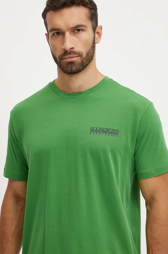 Napapijri tricou din bumbac S-Linth verde NP0A4I39G1T1