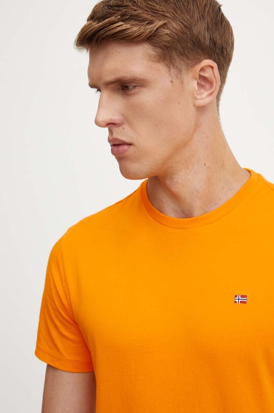 Napapijri t-shirt bawełniany Salis SS Sum bawełna pomarańczowy NP0A4H8DA671