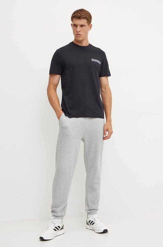 Bavlněné tričko Napapijri S-Mele NP0A4IN40411 černá AW24