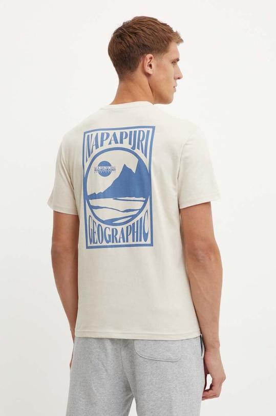 Bavlněné tričko Napapijri S-Mele hladký béžová NP0A4IN4N901