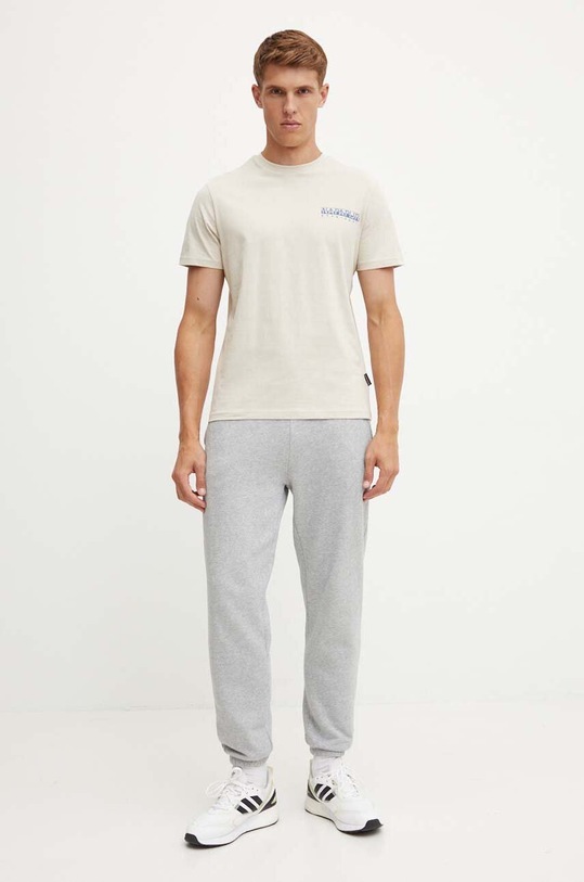 Bavlněné tričko Napapijri S-Mele NP0A4IN4N901 béžová AW24