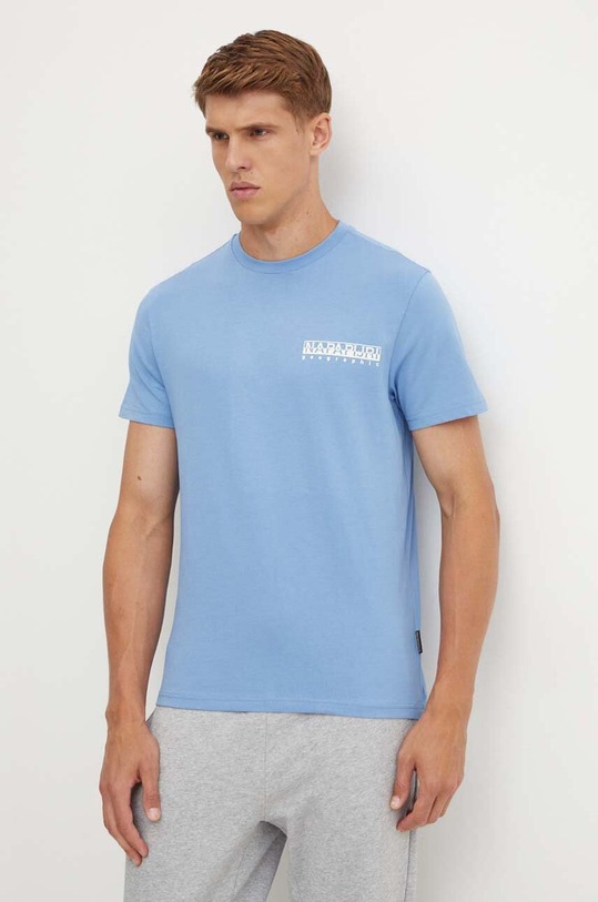 Ρούχα Βαμβακερό μπλουζάκι Napapijri S-Mele NP0A4IN4I821 μπλε