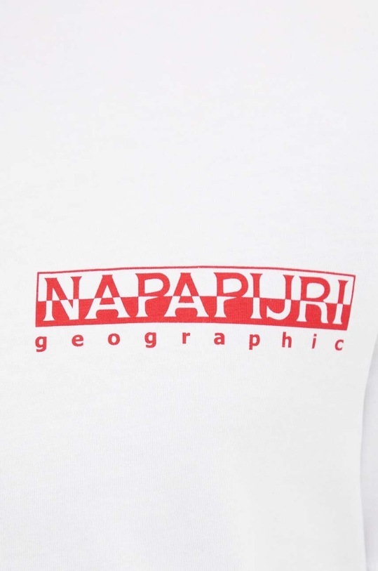 Bavlněné tričko Napapijri S-Mele NP0A4IN40021 bílá