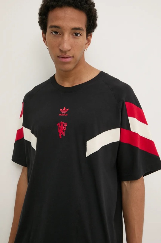 Bavlnené tričko adidas Originals Manchester United OG Tee čierna IS6519