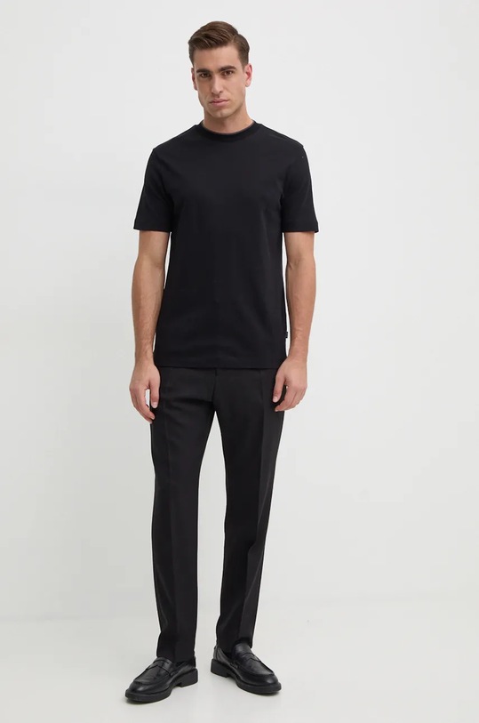 BOSS t-shirt bawełniany 50524998 czarny AW24