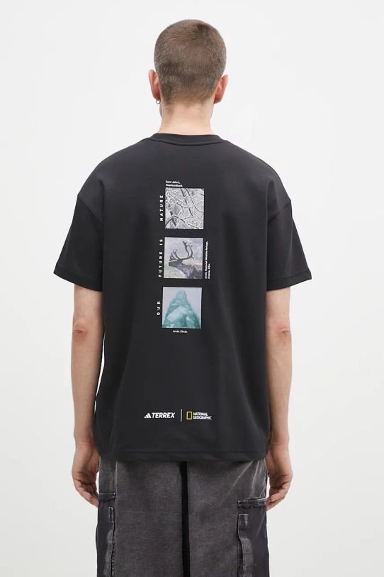 adidas tricou Nattional Geographic Unitefit GFX print negru IX6565