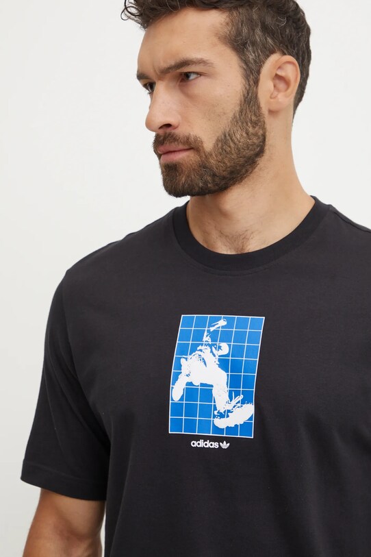 adidas Originals t-shirt bawełniany GRFX Tee czarny IY2080