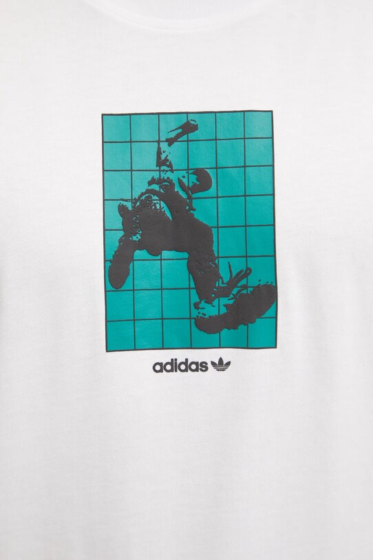 Хлопковая футболка adidas Originals GRFX Tee IZ4839 бежевый