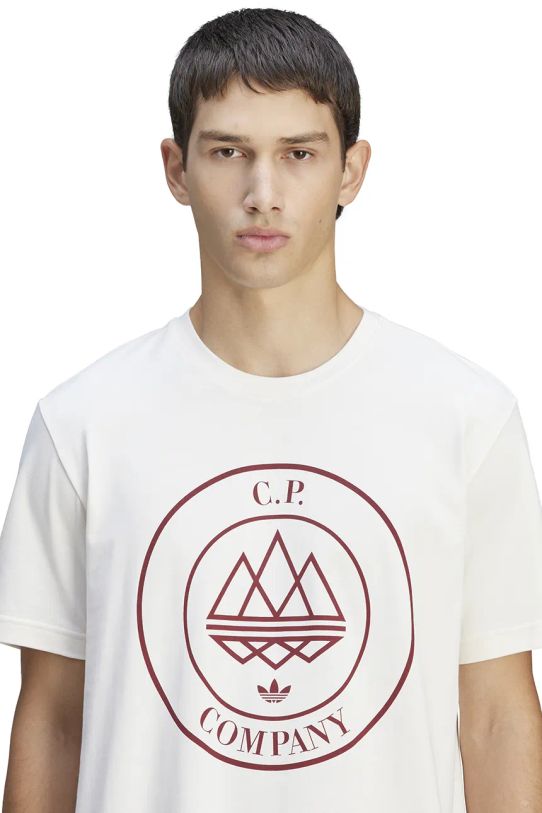 adidas Originals tricou din bumbac adidas Originals x C.P. Company Spezial Mod Tee JH1480 alb AW24