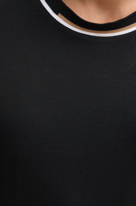 Bavlněné tričko BOSS 50530089 černá