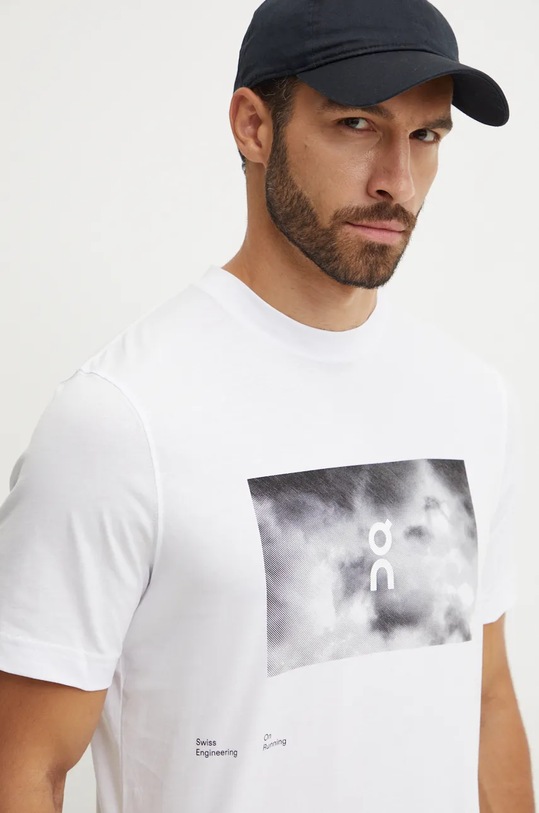 ON running tricou din bumbac alb 1ME30560069