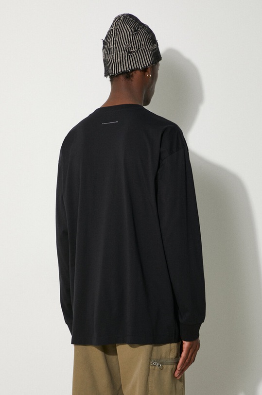 Clothing MM6 Maison Margiela cotton longsleeve top SH0GC0034.S24312 black