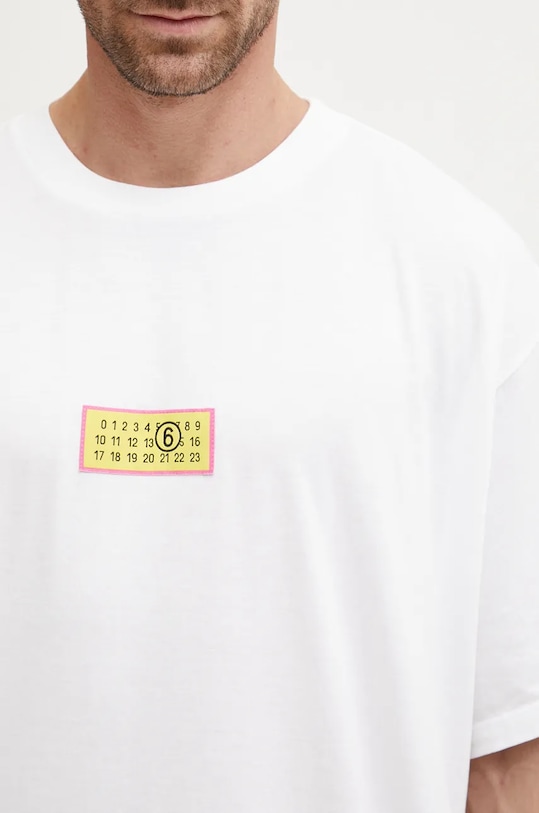 Bavlněné tričko MM6 Maison Margiela SH2GC0012.S23588 bílá