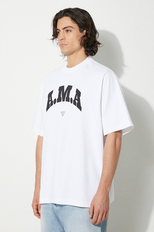 Marcelo Burlon tricou din bumbac Ama Over Tee alb CMAA054F24JER00B0110