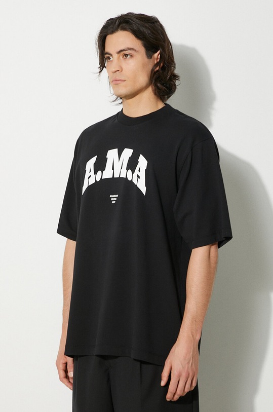 Marcelo Burlon tricou din bumbac Ama Over Tee negru CMAA054F24JER00B1001