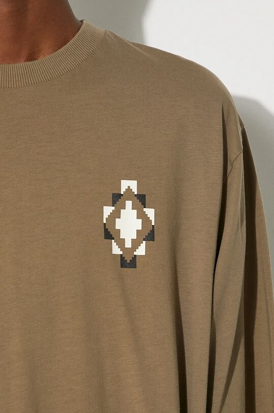 Бавовняна футболка Marcelo Burlon Bandana Cross Over Tee зелений CMAA054F24JER0026E6F